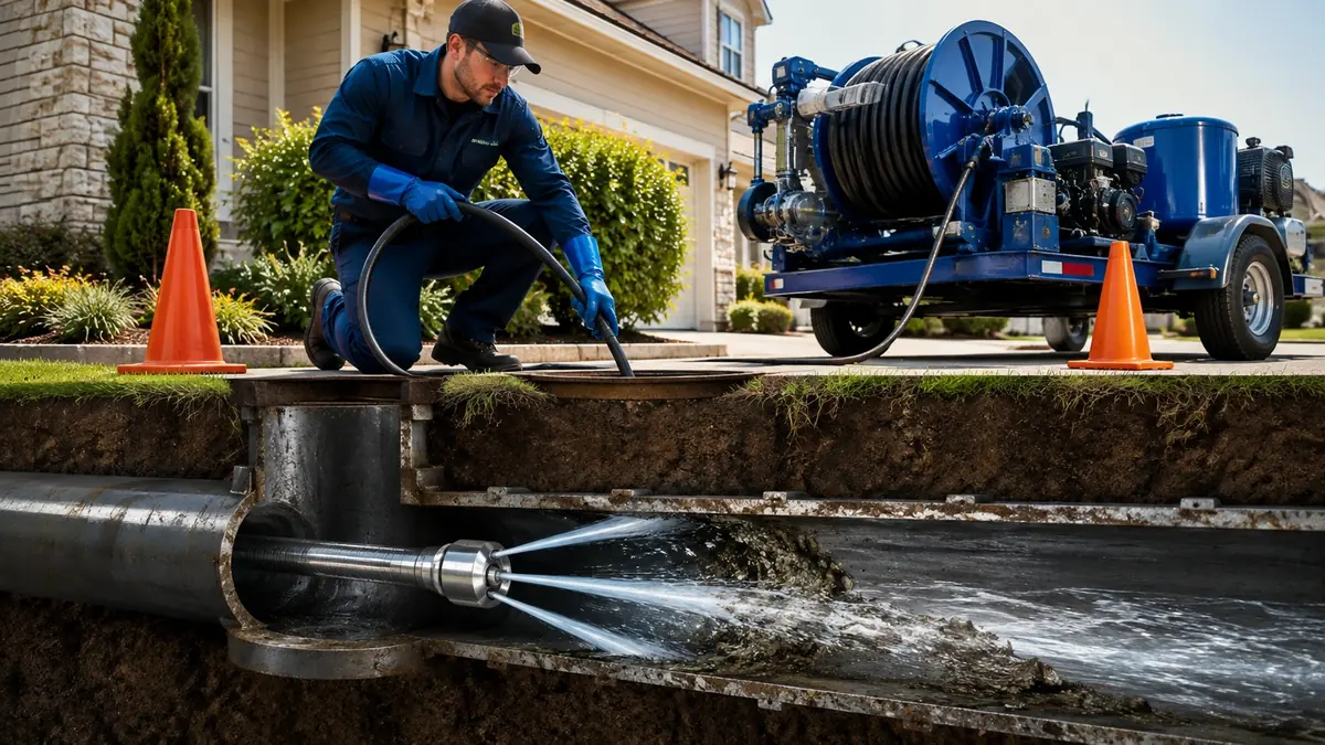Main Sewer Line Hydro Jet Cleaning in Mendota