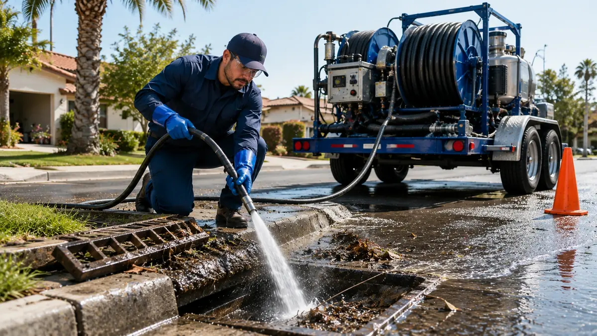Storm Drain Hydro Jet Cleaning in Mendota